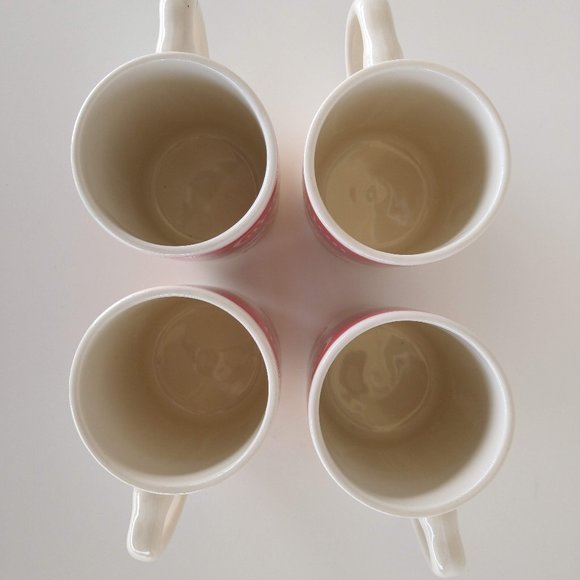 Vintage Carnation Hot Cocoa Mix Ceramic Mugs Set of 4- Hot Chocolate Cups Nestle - Picture 5 of 12